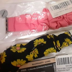 2 Retro Style Smartwatch Scrunchie Bands 38/40 mm